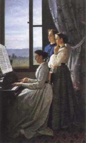 Silvestro lega the lyric (ll canto di unostornello) oil painting image